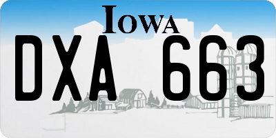 IA license plate DXA663