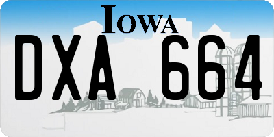IA license plate DXA664