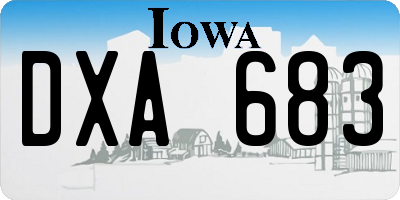 IA license plate DXA683