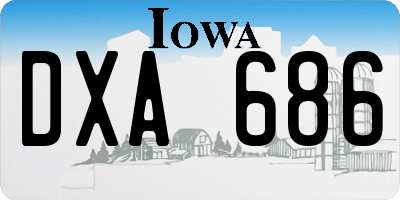 IA license plate DXA686