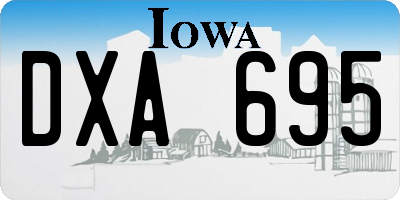 IA license plate DXA695