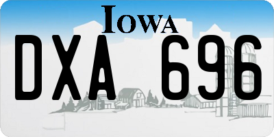 IA license plate DXA696