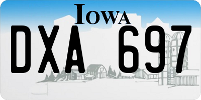 IA license plate DXA697