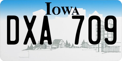 IA license plate DXA709