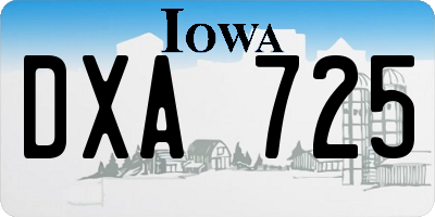 IA license plate DXA725