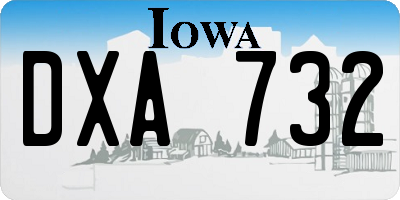 IA license plate DXA732