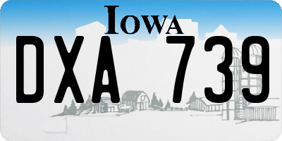 IA license plate DXA739