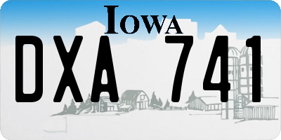 IA license plate DXA741