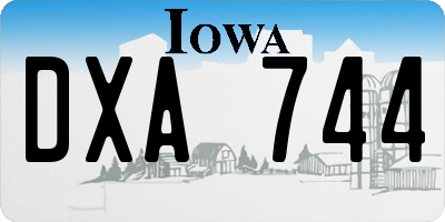 IA license plate DXA744