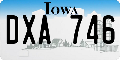 IA license plate DXA746