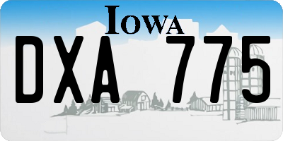 IA license plate DXA775