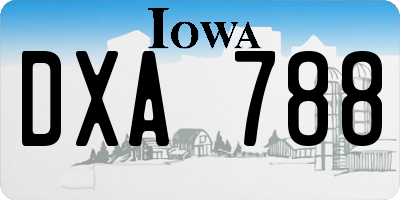 IA license plate DXA788