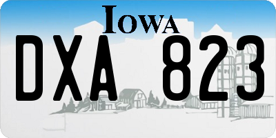 IA license plate DXA823