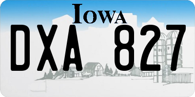 IA license plate DXA827