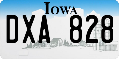 IA license plate DXA828