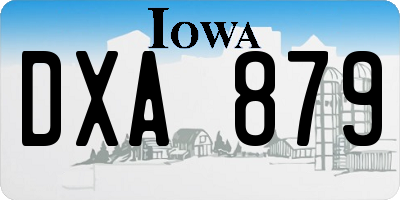 IA license plate DXA879