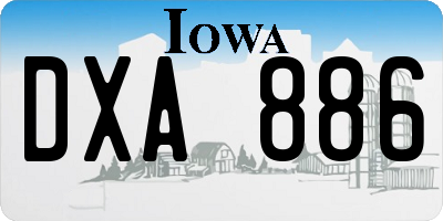 IA license plate DXA886