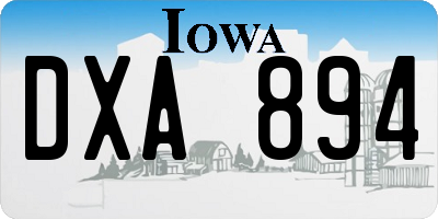 IA license plate DXA894