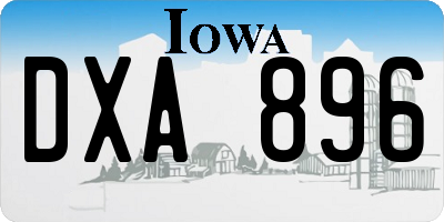 IA license plate DXA896