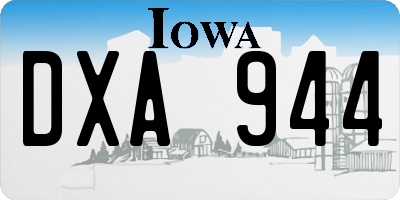 IA license plate DXA944
