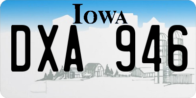 IA license plate DXA946