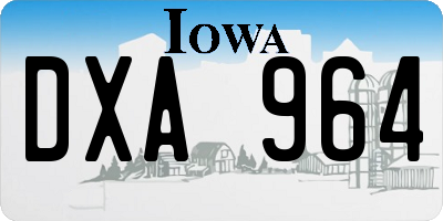 IA license plate DXA964