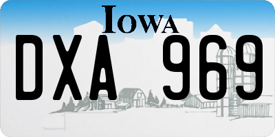 IA license plate DXA969