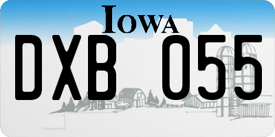 IA license plate DXB055