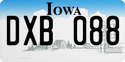 IA license plate DXB088