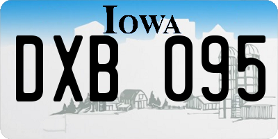 IA license plate DXB095