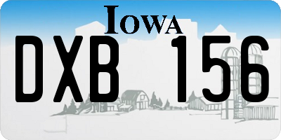 IA license plate DXB156