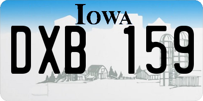 IA license plate DXB159