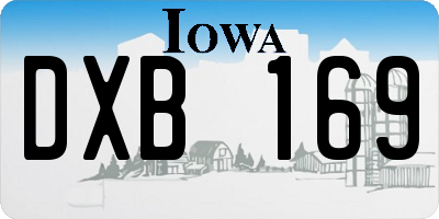 IA license plate DXB169