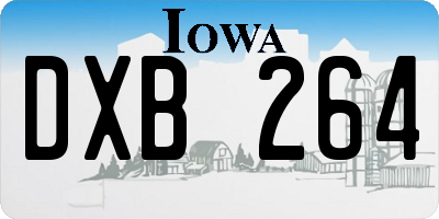 IA license plate DXB264