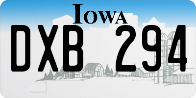 IA license plate DXB294