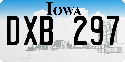 IA license plate DXB297