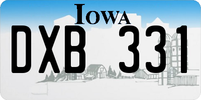 IA license plate DXB331