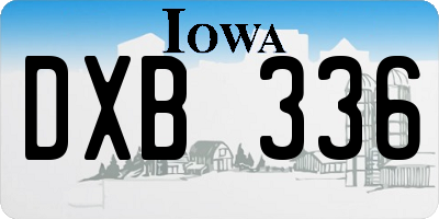 IA license plate DXB336