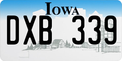 IA license plate DXB339
