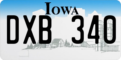 IA license plate DXB340