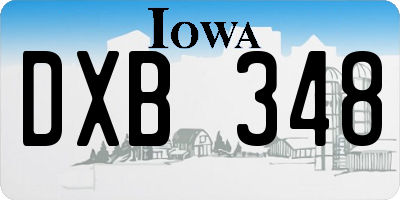 IA license plate DXB348