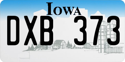 IA license plate DXB373