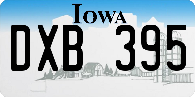 IA license plate DXB395