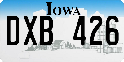 IA license plate DXB426