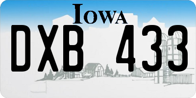 IA license plate DXB433