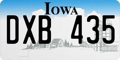 IA license plate DXB435