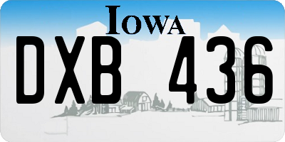 IA license plate DXB436