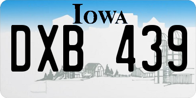 IA license plate DXB439