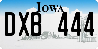 IA license plate DXB444