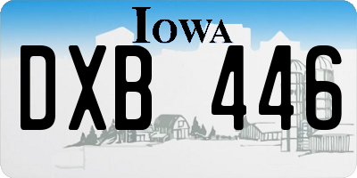 IA license plate DXB446